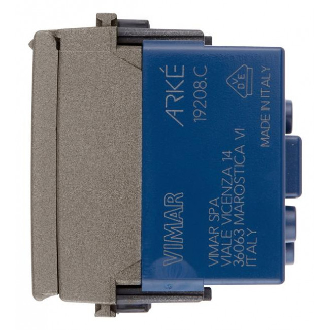 Πρίζα Σούκο Ασφαλείας Με Καπάκι Metal Arke 19208.C.M VIMAR