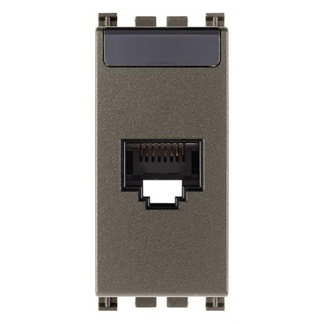Πριζα Δικτύου RJ45 Cat.6 UTP 1 Στοιχείου Metal Arke 19339.13.M VIMAR