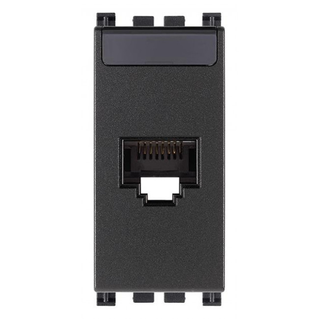 Πριζα Δικτύου RJ45 Cat.6A UTP 1 Στοιχείου Γκρί Arke 19339.15 VIMAR