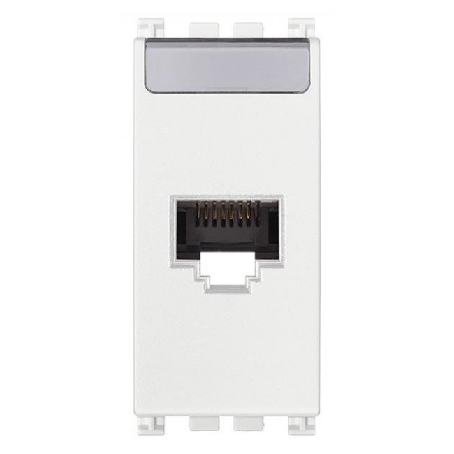 Πριζα Δικτύου RJ45 Cat.6A UTP 1 Στοιχείου Λευκό Arke 19339.15.B VIMAR