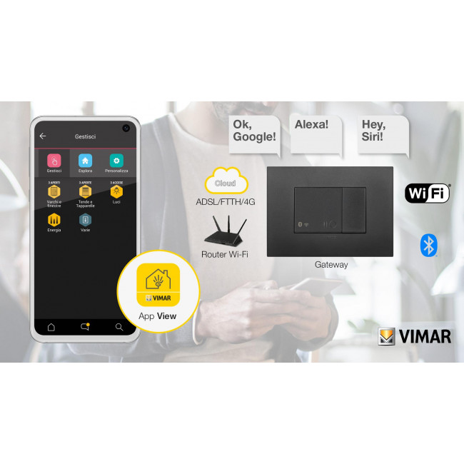 Μηχανισμός IoT Gateway 2 Στοιχείων Γκρί 19597 ARKE VIMAR