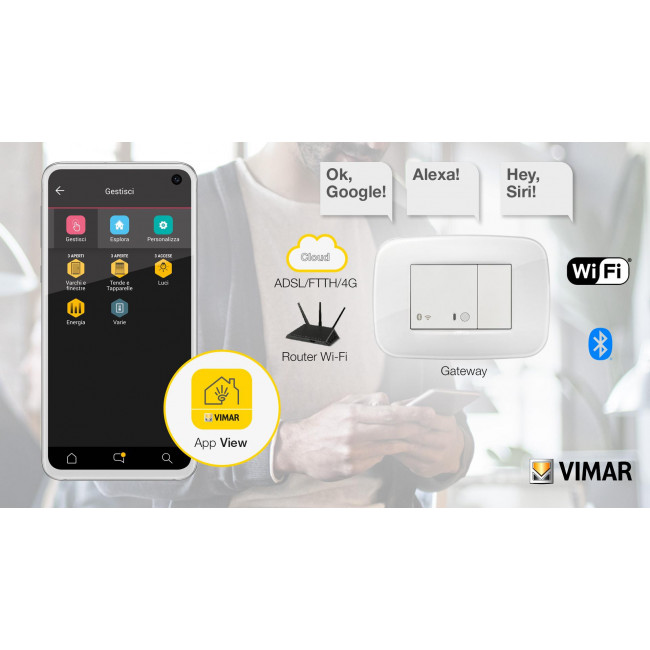 Μηχανισμός IoT Gateway 2 Στοιχείων Λευκό 19597.B ARKE VIMAR