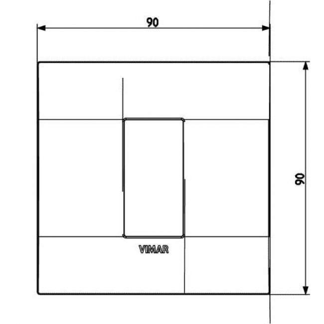 Πλαίσιο 1 Στοιχείου Γκρι Lava 19641.16 Arke VIMAR