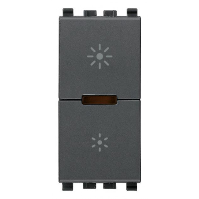 Dimmer Πλήκτρου Universal 1 Στοιχείου Γκρί Eikon 20135.1 VIMAR
