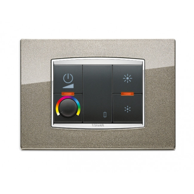 Dimmer Πλήκτρου Universal 1 Στοιχείου Γκρί Eikon 20135.1 VIMAR