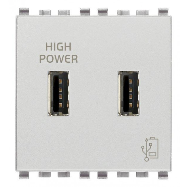 Πρίζα Φόρτισης USB Διπλή TypeA+A 2 Στοιχείων Next Eikon 20295.N VIMAR