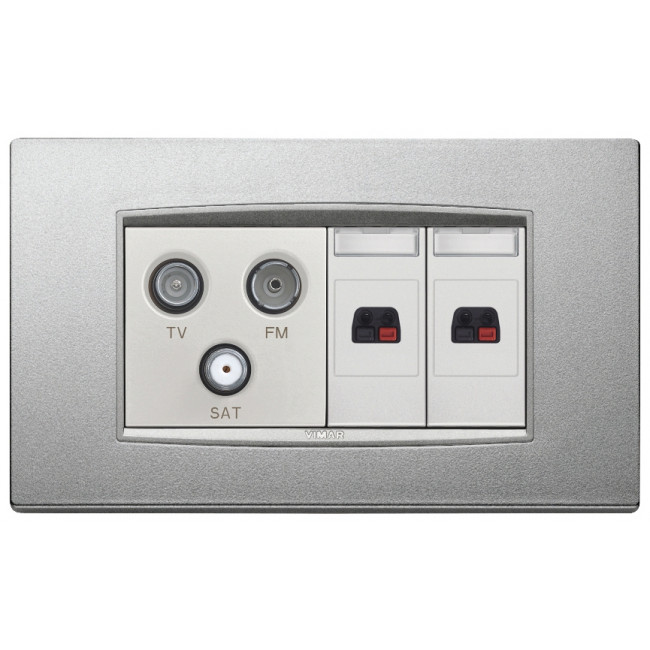 Πρίζα TV-RD-SAT Αστέρας 2 Στοιχείων Next Eikon 20303.N VIMAR