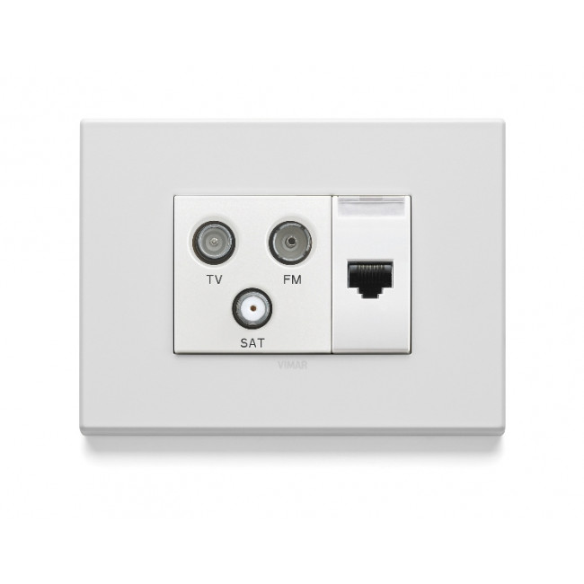 Πριζα Δικτύου RJ45 Cat.5e UTP 1 Στοιχείου Λευκό Eikon 20339.11.B VIMAR