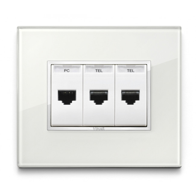 Πριζα Δικτύου RJ45 Cat.5e UTP 1 Στοιχείου Λευκό Eikon 20339.11.B VIMAR