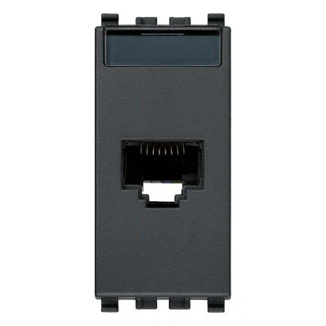 Πριζα Δικτύου RJ45 Cat.6 UTP 1 Στοιχείου Γκρί Eikon 20339.13 VIMAR