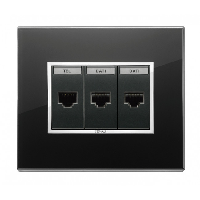 Πριζα Δικτύου RJ45 Cat.6 UTP 1 Στοιχείου Γκρί Eikon 20339.13 VIMAR
