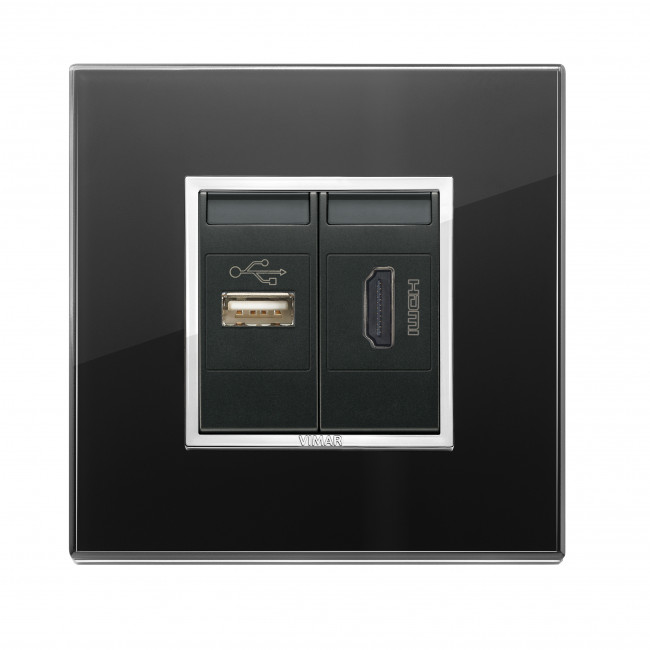 Πρίζα HDMI 1 Στοιχείου Γκρι Eikon 20346 VIMAR