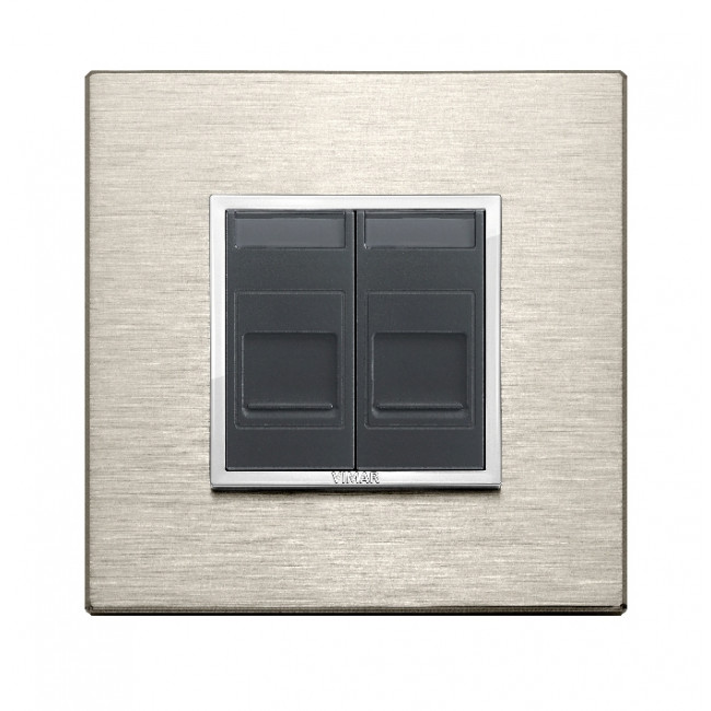 Πλαίσιο 2 Στοιχείων Μπρονζέ 21642.04 Eikon Evo VIMAR