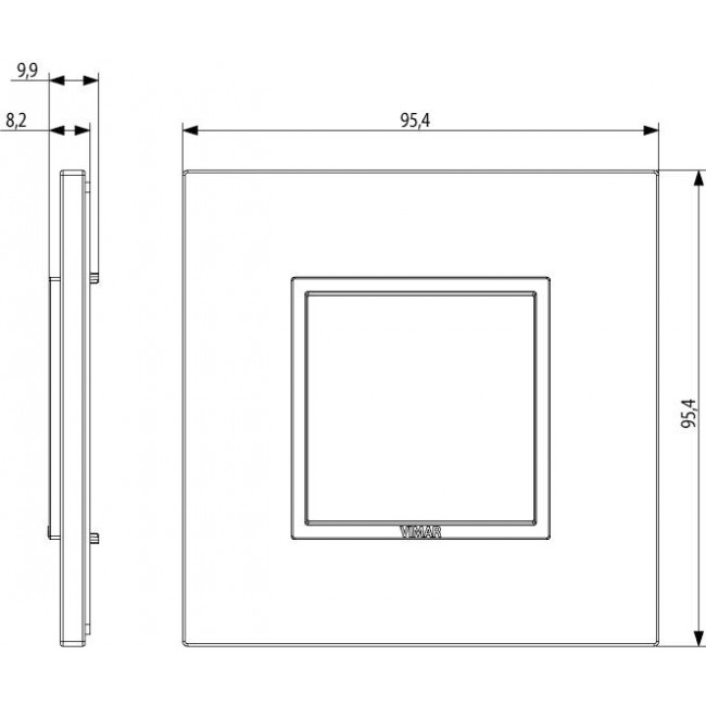 Πλαίσιο 2 Στοιχείων Λευκό Corian® 21642.41 Eikon Evo VIMAR