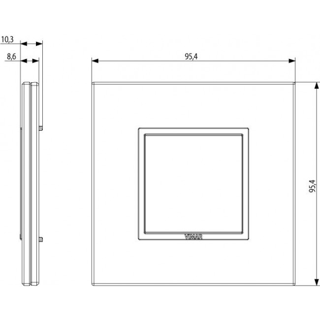 Πλαίσιο 2 Στοιχείων Γκρι 21642.53 Eikon Evo VIMAR
