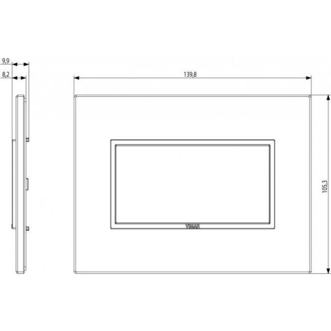 Πλαίσιο 4 Στοιχείων Τιτάνιο 21654.08 Eikon Evo VIMAR