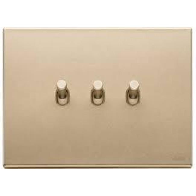 Μπουτόν Vintage 1 Στοιχείου Χρυσό Σατινέ Eikon 22008.88 VIMAR