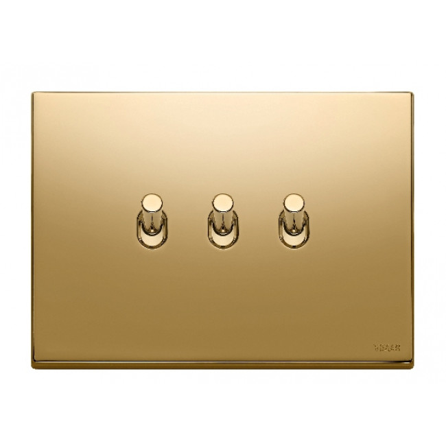 Μπουτόν Ρολλών Vintage 1 Στοιχείου Χρυσό Eikon 22061.82 VIMAR