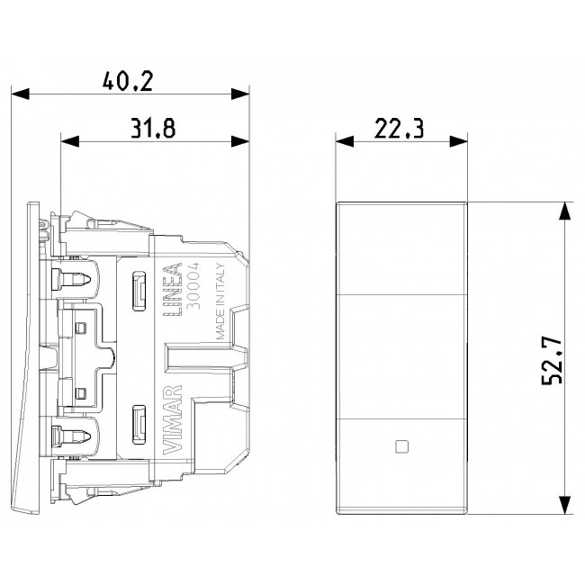 Διακόπτης Α/R 1 Στοιχείου Μπεζ Linea 30004.C VIMAR