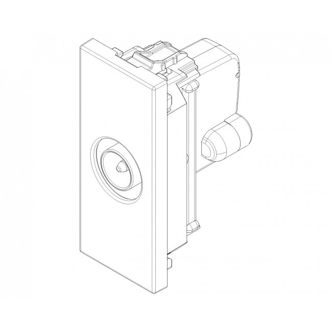 Πρίζα TV/RD/SAT Τερματική 1 Στοιχείου Μαύρο Linea 30300.01G VIMAR