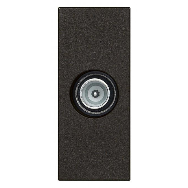 Πρίζα TV/RD/SAT Διέλευσης 1 Στοιχείου Μαύρο Linea 30300.10G VIMAR