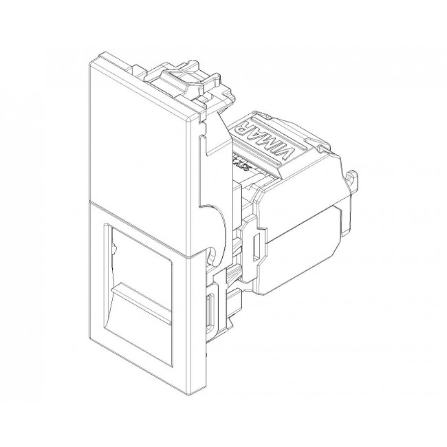 Πριζα Δικτύου RJ45 Cat.6 UTP 1 Στοιχείου Λευκό Linea 30339.13B VIMAR