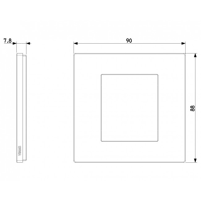 Πλαίσιο 2 Στοιχείων Inox Linea 30642.72 VIMAR