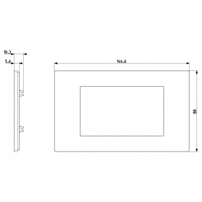 Πλαίσιο 4 Στοιχείων Inox Linea 30654.72 VIMAR