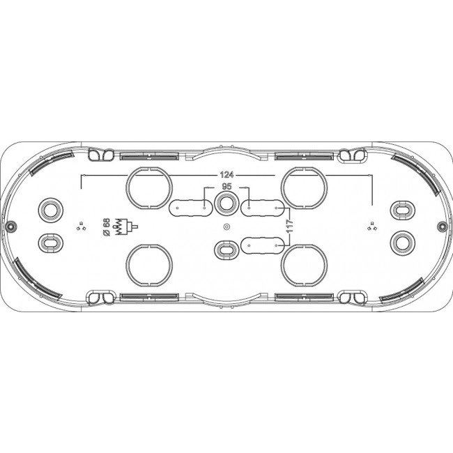 Κουτί Διακόπτου Γυψοσανίδας 6/7 Στοιχείων V71706 VIMAR