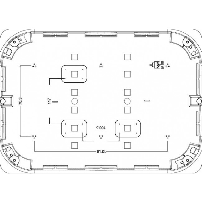 Κουτί Διακόπτου Γυψοσανίδας 14 Στοιχείων V71720 VIMAR