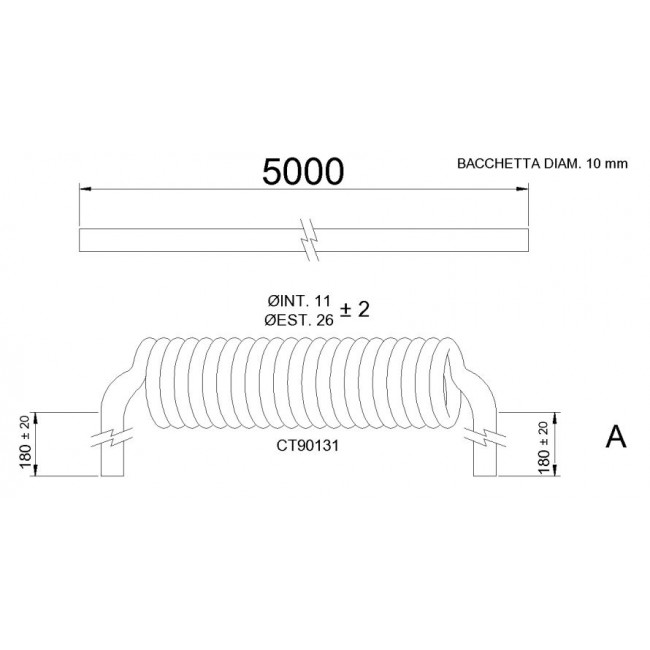 Καλώδιο Σπιραλ 5mt 05VVH8-F 3x1mm Μαύρο 90131 FANTON