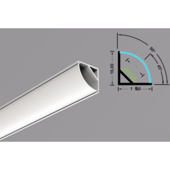Προφίλ Για Ταινίες LED Αλουμίνιο Γωνιακό D302 LUCAS
