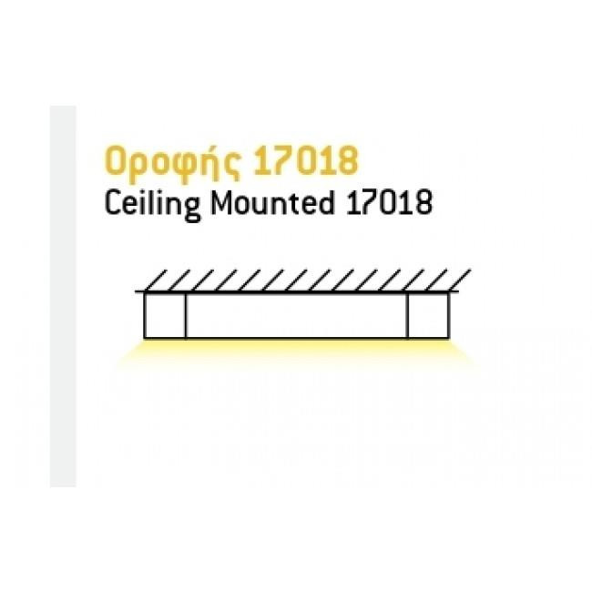 Φωτιστικό FOS 17000 LED 46W 3000K 1120mm Μαύρο KALFEX