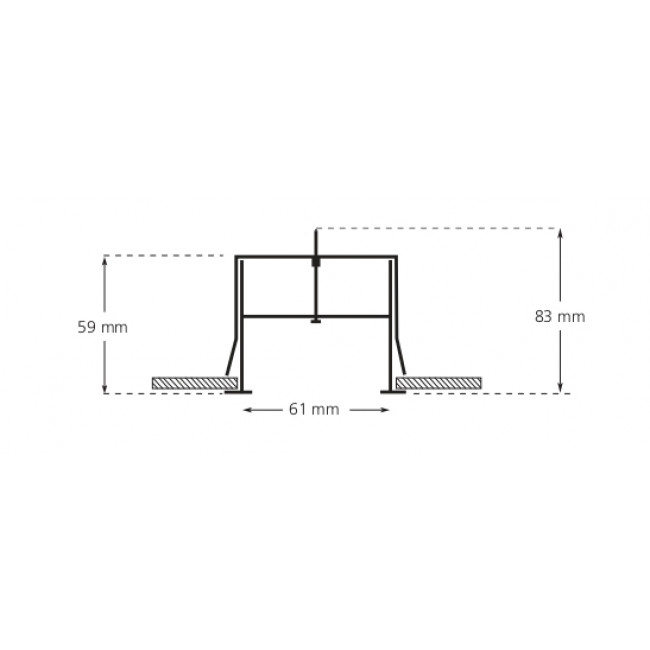 Φωτιστικό FOS 17000 LED Χωνευτό 53W 4000K Λευκό KALFEX
