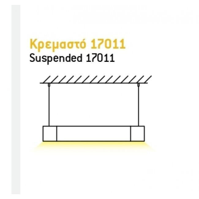 Φωτιστικό FOS 17000 LED 53W 3000K 2800mm Μαύρο KALFEX
