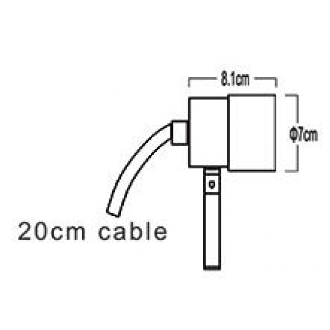 Σποτ Επίτοιχo GU10 Ανθρακί Fabric2 40-900076 G.K.