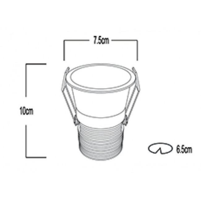 Σπότ Χωνευτό LED 12W 3000k Λευκό Σταθερό Dart 42-000055 G.K.