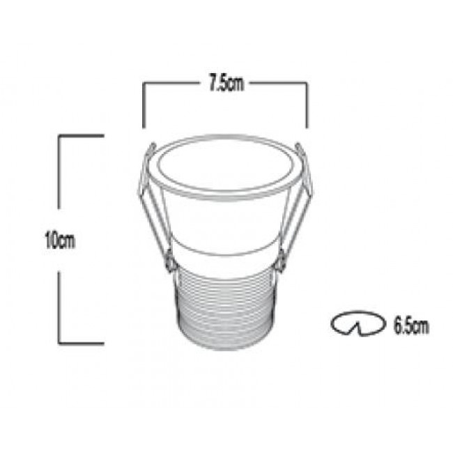 Σπότ Χωνευτό LED 12W 4000k Μαύρο Σταθερό Dart 42-000058 G.K.