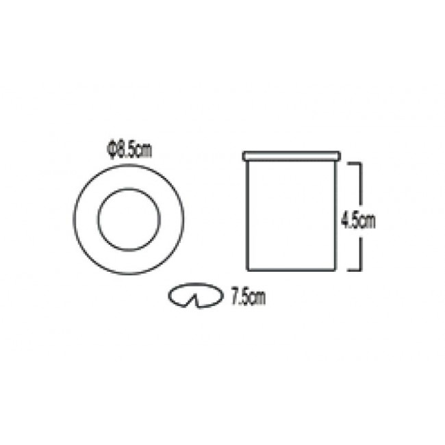 Σποτ Χωνευτό MR16 Μαύρο Σταθερό Tria 42-000316 G.K