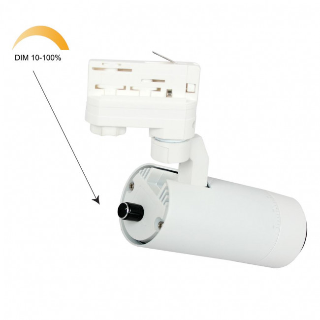 Φωτιστικό Σπότ Ράγας LED 20W 3000k 3 Φάσεων Λευκό Focus 43-000348 G.K.