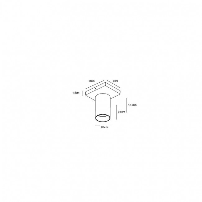 Σποτ Επίτοιχο GU10 Μαύρο Mesh 43-000580 G.K.