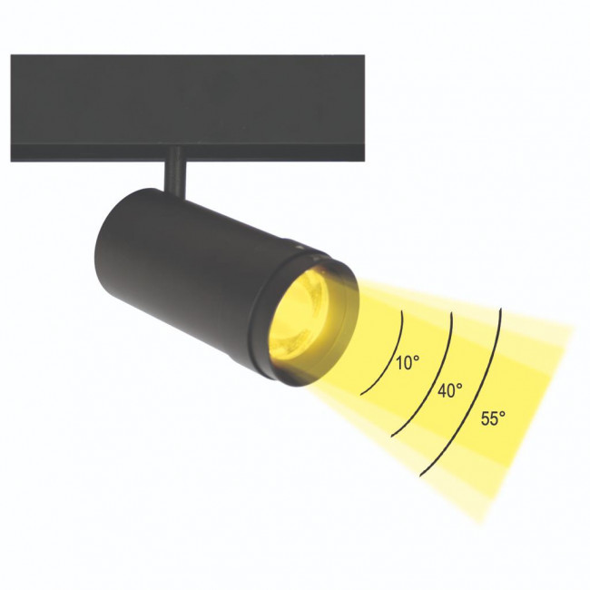Φωτιστικό Σπότ Ράγας LED 12W 3000k Μαγνητικό Μαύρο Flexo12 43-000754 G.K.