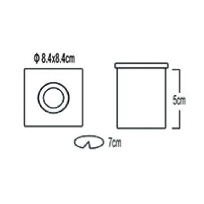 Σποτ Χωνευτό GU10 Λευκό Σταθερό Dol-S 43-200212 G.K