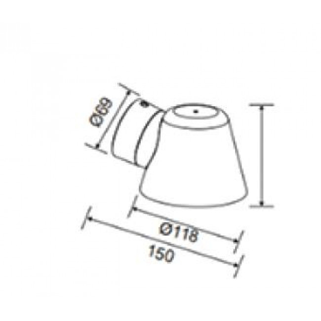 Σποτ Επίτοιχo GU10 Μαύρο Bat 43-700367 G.K.