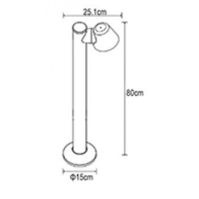 Φωτιστικό Κολώνα GU10 Μαύρο Bat 43-700368 G.K.