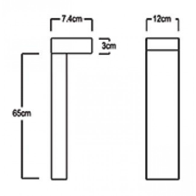 Φωτιστικό Κολώνα LED 10W 3000k Ανθρακί Gama 43-700391 G.K.