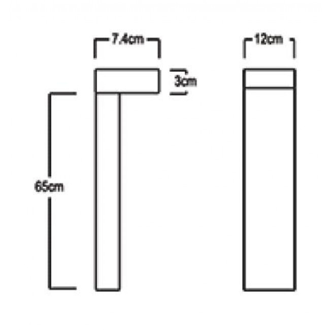 Φωτιστικό Κολώνα LED 10W 3000k Καφέ Gama 43-700392 G.K.