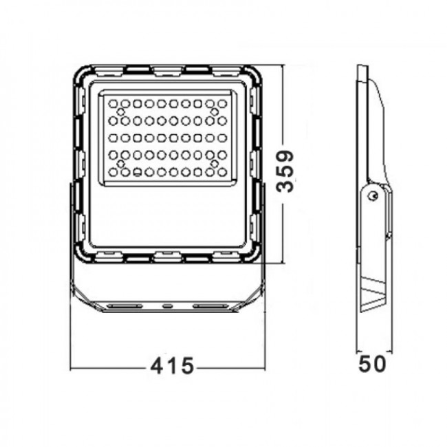 Προβολέας LED 150W 5000K Μαύρο IP66 230V 20856 INTERLIGHT