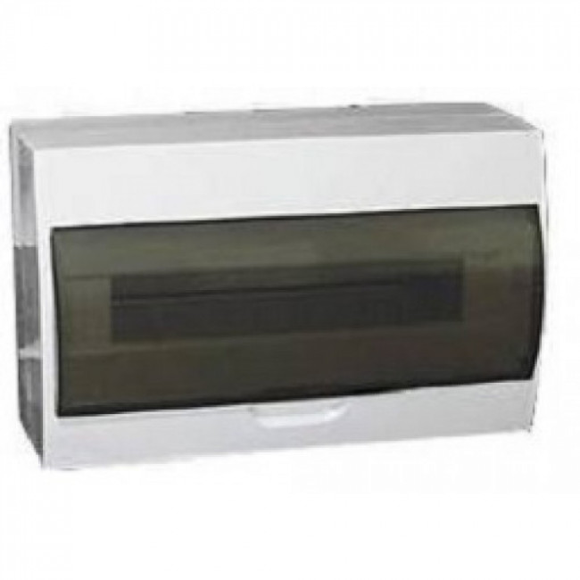 Πίνακας Επίτοιχος 1 Σειράς 12 Στοιχείων Λευκός Διαφανή Πόρτα IP42  32-300/12 FREDER