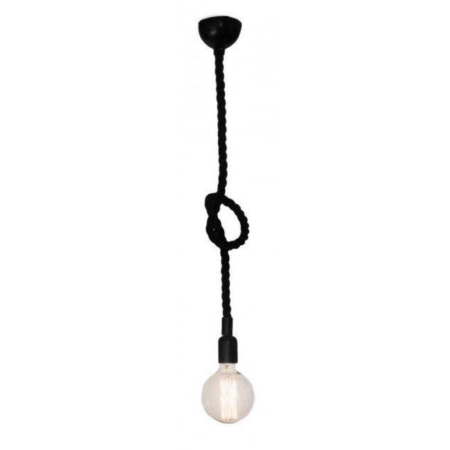 Φωτιστικό Μονόφωτο Ε27 Μαύρο Σχοινί Cords 77-2310 HOME LIGHTING